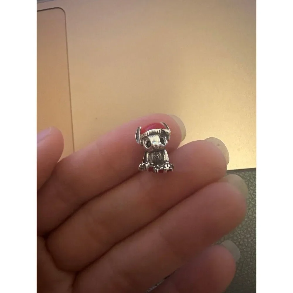 NWOT Stitch Christmas Disney x Pandora FIT Silver Charm 798452C01